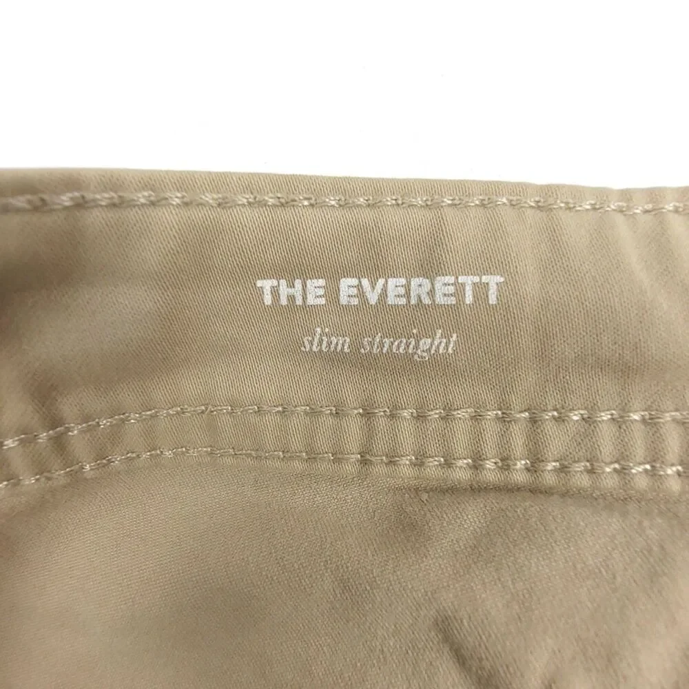 ADRIANO GOLDSCHMIED Everett Slim Straight Sueded Jeans Khaki Beige Mens 34 x 31